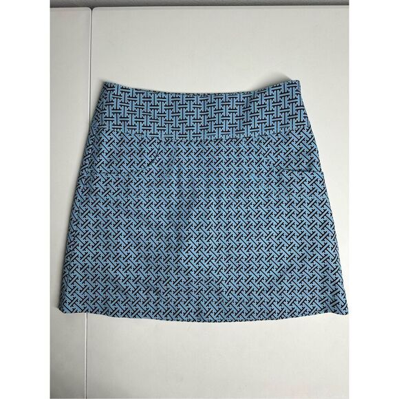 Cutter & Buck Drytec Golf Skort Skirt Size 2 Blue Batik Geometric Print Packets - Picture 1 of 15